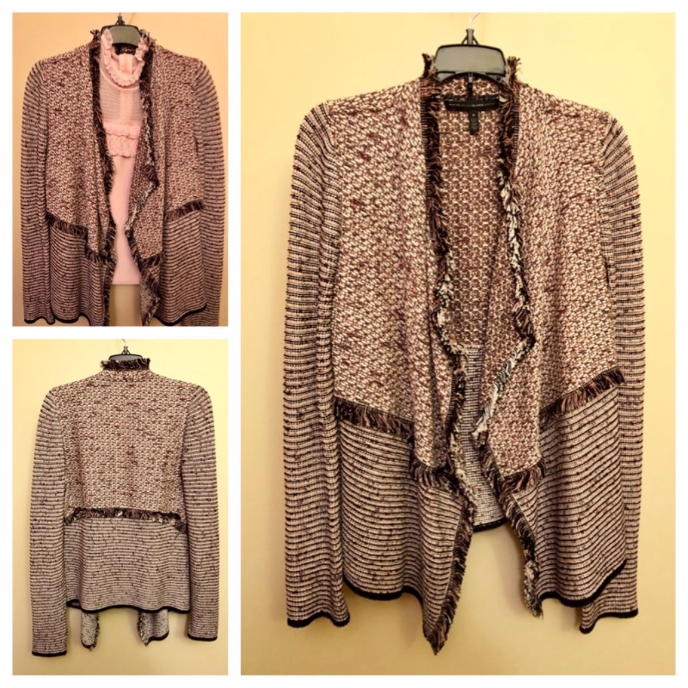 WHBM Sweater in Pink, Black, and White